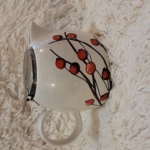 Teapot, berry pattern. Collectible ceramic teapot. Vintage decor